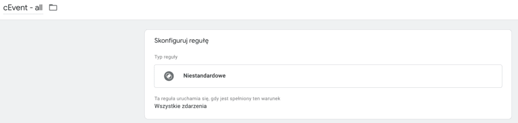 reguła uruchamiająca gtm server side